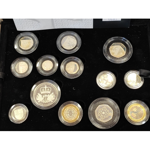 804 - Royal Mint 2010 silver proof set of 13 FDC. (½B)