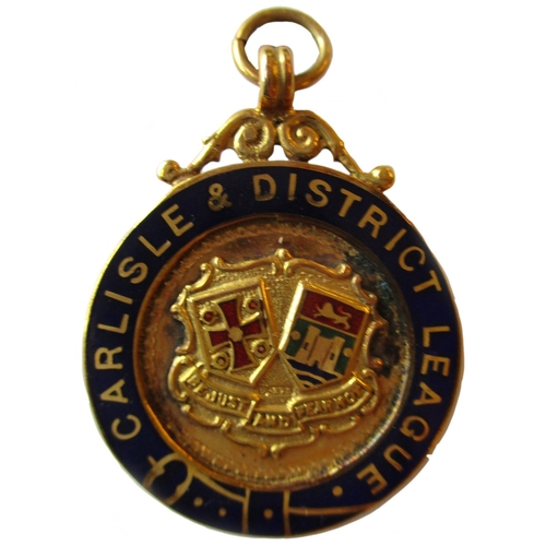 816 - Medallic and Commemorative. Range of sports medals with 9ct gold Workington Infirmary Charity Shield... 