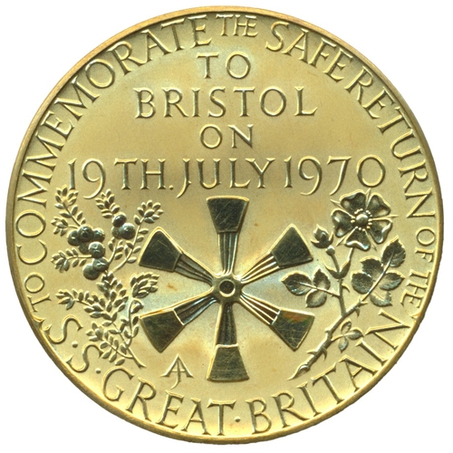 819 - 1970 (19th Jul) 'To commemorate The Safe Return of The S.S Great Britain' commemorative proof, hallm... 