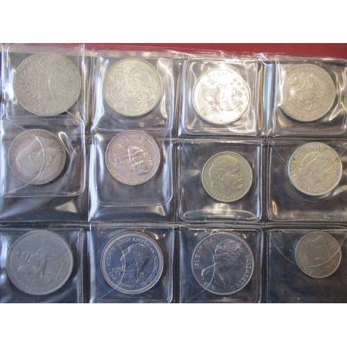 840 - World collection in album with silver China Sun Yat Sen Junk dollar extremely fine, USA dollars Morg... 