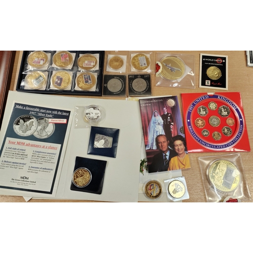 849 - Collection of silver/proofs and CuNi commemoratives, includes Canada silver maple, USA walking liber... 