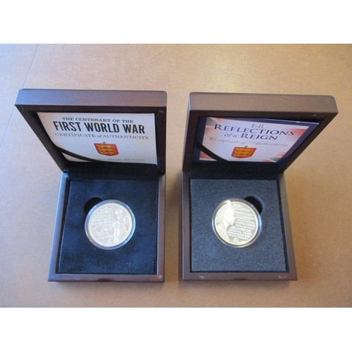 852 - Modern collection with silver encapsulated proofs FDC GB £5 2008, Australia $1 2003 pipeline, 2008 K... 