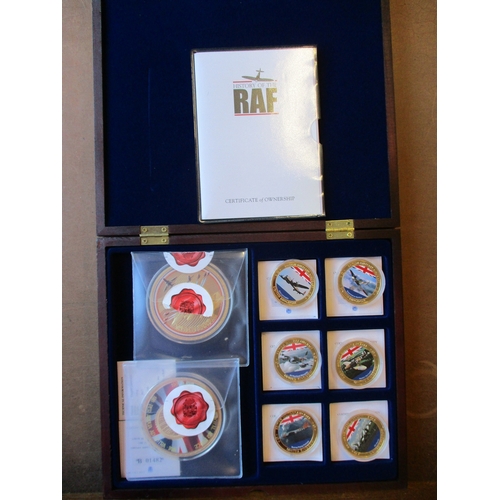 852 - Modern collection with silver encapsulated proofs FDC GB £5 2008, Australia $1 2003 pipeline, 2008 K... 