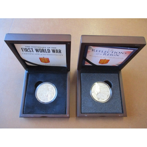 852 - Modern collection with silver encapsulated proofs FDC GB £5 2008, Australia $1 2003 pipeline, 2008 K... 