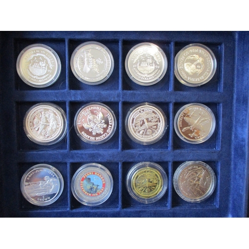 855 - Collection in Westminster cases with GB 1888 and 1900 crowns fair, modern encapsulated silver proofs... 