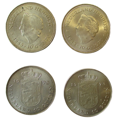 865 - World accumulation in 4 boxes with Netherlands 10g 1970(6), 1973(2), 1985, 1995, 1996, 1997, 2000(2)... 