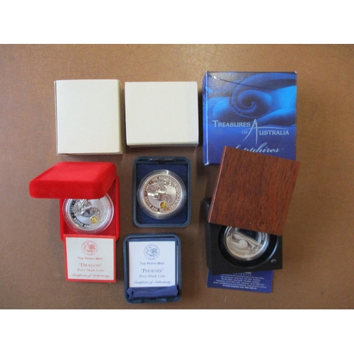 870 - World collection with USA 1921 Morgan Dollar extremely fine, Australia Kookaburra Perth Mint 1997 $1... 