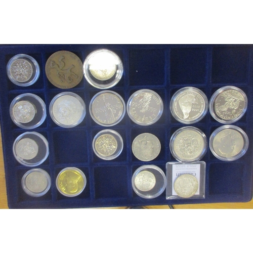 873 - Collection of largely 20th century issues in 5 trays in metal Leuchturm/Lighthouse coin case, includ... 