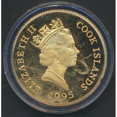 916 - Cook Is. 1995 $50 encapsulated gold proof FDC. (Y)