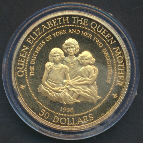 916 - Cook Is. 1995 $50 encapsulated gold proof FDC. (Y)