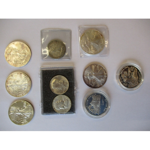 929 - USA. Collection with $1 1888O extremely fine, 1922 very fine, Walking Liberty 1986-2003 complete wit... 