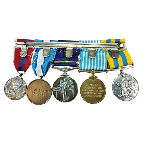 96 - Collection of medals mixed condition, range mounted on bar with Korea Medal to 22494309 Gnr A.Kember... 