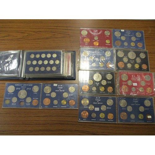 763 - Collection of uncirculated year packs with 1970-72, 1974-82, Royal Mint uncirculated folders with 19... 