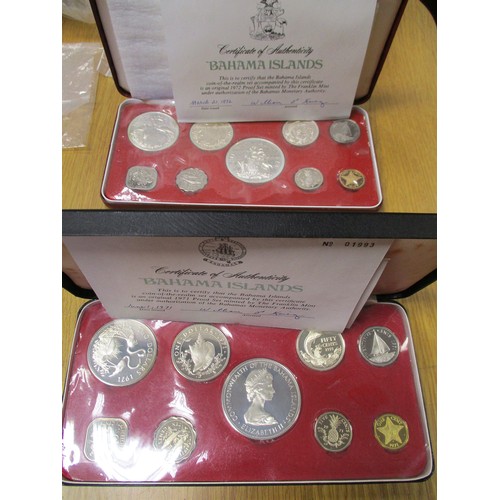 846 - Collection including GB platinum Charles I pattern proof, silver proofs Bahamas 1971 and 1972 proof ... 