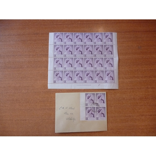 115 - Nyasaland. KGVI-QEII M/U loose range with mint issues in envelopes, mint blocks (mostly with folding... 