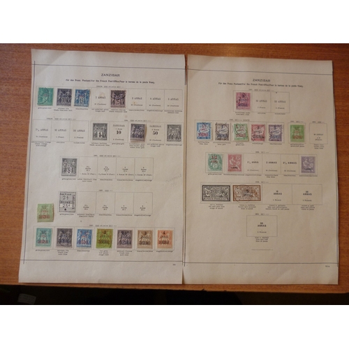 138 - French Colonies. M/U coln on album pages, incl Djibouti 1894-02 vals to 30c U, Guiana, Somali 1902-3... 