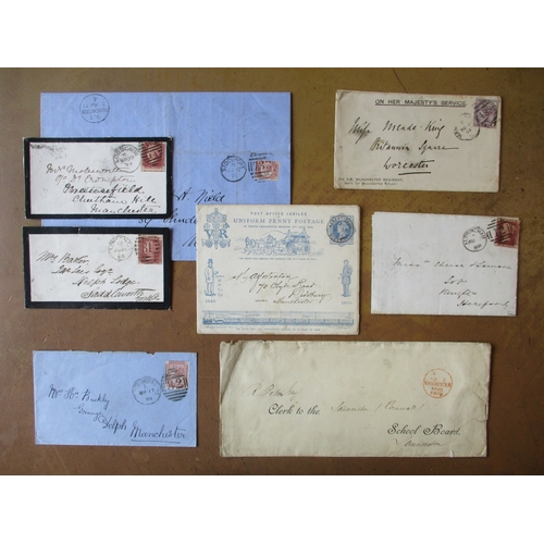 194 - Manchester. QV-KEVII seln, incl 1903 and 1905 Manchester PPCs (x2) with scarce 'POSTED IN ADVANCE / ... 