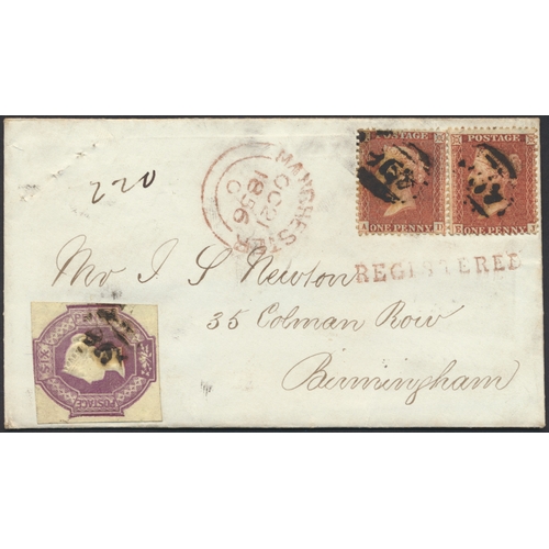 199 - QV, Postal material with Manchester postmarks incl 1d Mulready with a red M/C and Sep 1840 Mancheste... 