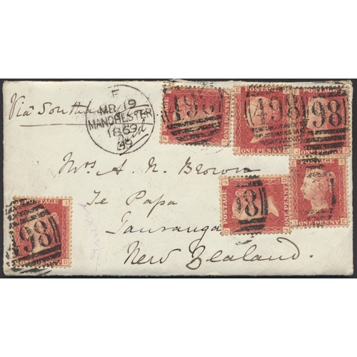 199 - QV, Postal material with Manchester postmarks incl 1d Mulready with a red M/C and Sep 1840 Mancheste... 