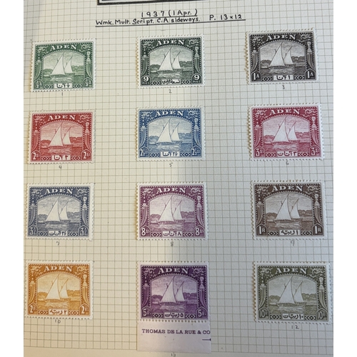 2 - QV-QEII BC Mostly Mint with some used issues in one Simplex album, majority of issues are hinged to ... 