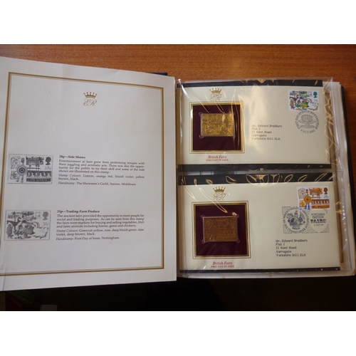 317 - 1970 to 2005 FDCs coln in 12 albums, incl replica 'gold' foil insert FDCs from 1980-83. (2B)