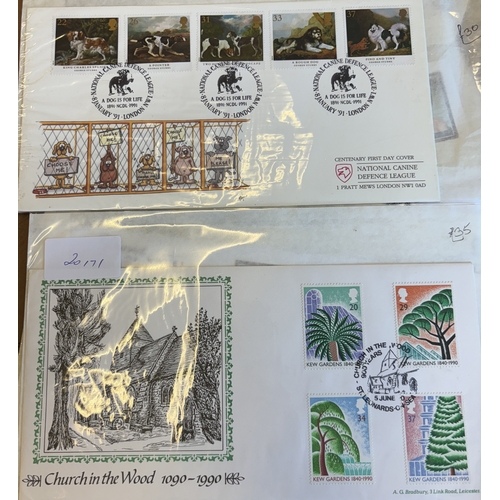 323 - 1990-1998 First day covers coln incl issues by Benhams, Bradbury and Royal Mail, incl Bradbury 1990 ... 