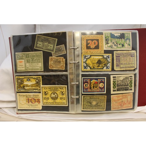 326 - Germany. Notgeld collection in 3 albums with Bielefeld 50pf (2), silk 25m (2), etc (approx 720) plus... 