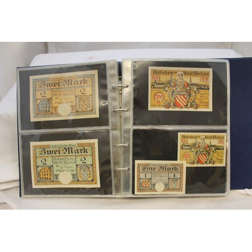 326 - Germany. Notgeld collection in 3 albums with Bielefeld 50pf (2), silk 25m (2), etc (approx 720) plus... 