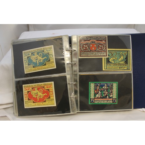 326 - Germany. Notgeld collection in 3 albums with Bielefeld 50pf (2), silk 25m (2), etc (approx 720) plus... 