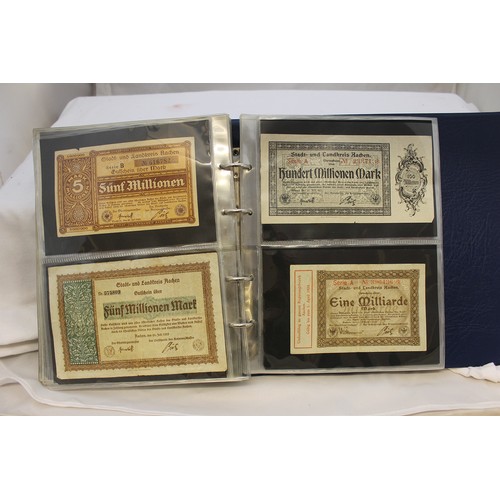 326 - Germany. Notgeld collection in 3 albums with Bielefeld 50pf (2), silk 25m (2), etc (approx 720) plus... 