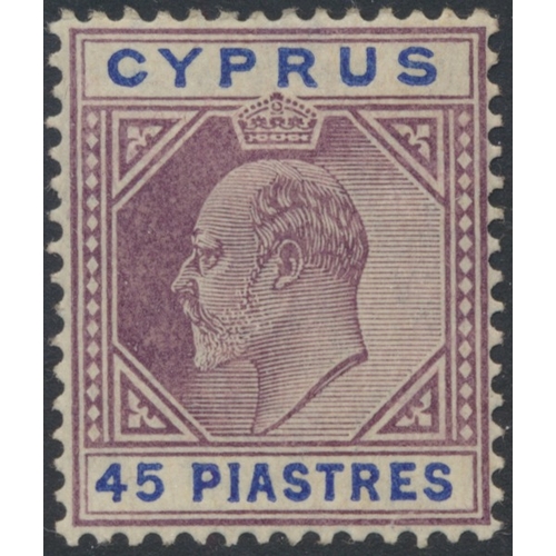 114 - Cyprus. Coln M in 1 stockbook, incl 1880 ovptd 1d red plate 217, 2½d rosy mauve  plate 14x 3,1892-4 ... 