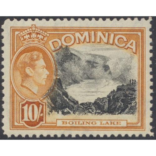 115 - Dominica. Coln M on stockbook pages, incl 1907-8 set (6d is toned), 1908-20 vals to 5/-, 1923-33 val... 