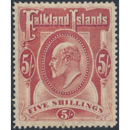 116 - Falkland Islands. QV-QEII M/UM coln in 1 stockbook, incl 1891-02 vals to 1/- M, 1898 2s6d and 5/- M,... 