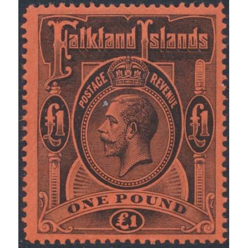 116 - Falkland Islands. QV-QEII M/UM coln in 1 stockbook, incl 1891-02 vals to 1/- M, 1898 2s6d and 5/- M,... 