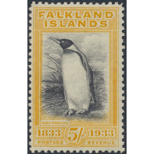 116 - Falkland Islands. QV-QEII M/UM coln in 1 stockbook, incl 1891-02 vals to 1/- M, 1898 2s6d and 5/- M,... 