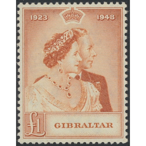 121 - Gibraltar. QV-QEII M/UM coln in 2 stockbooks, incl 1889-6 vals to 2p M, 1898 vals to 1/- M, 1903-8 m... 