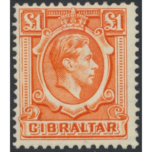 121 - Gibraltar. QV-QEII M/UM coln in 2 stockbooks, incl 1889-6 vals to 2p M, 1898 vals to 1/- M, 1903-8 m... 