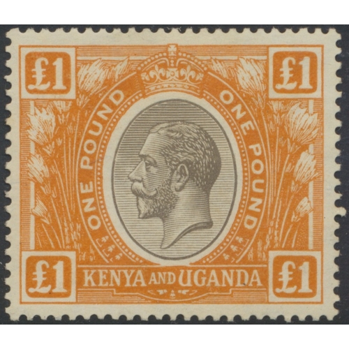 128 - Kenya, Uganda, and Tanganyika. M coln on stockbook pages, incl British East Africa 1890 vals to 5r, ... 