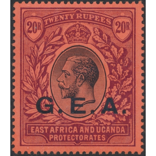 128 - Kenya, Uganda, and Tanganyika. M coln on stockbook pages, incl British East Africa 1890 vals to 5r, ... 