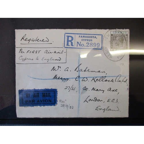 13 - World postal history coln in 2 binders, incl 1894 Japan advertising card, 1900 South Africa to GB st... 