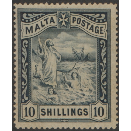 130 - Malta. QV-QEII coln M on stockbook pages, incl 1885-90 set, 1904-14 vals to 5/-, 1914-21 vals to 5/-... 