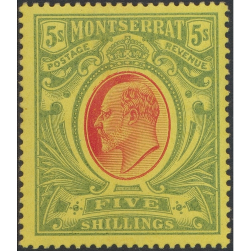 131 - Montserrat. Coln M on stockbook pages, incl 1903 vals, 1908 vals to 5/-, 1908-14 set, 1914 5/-, 1916... 