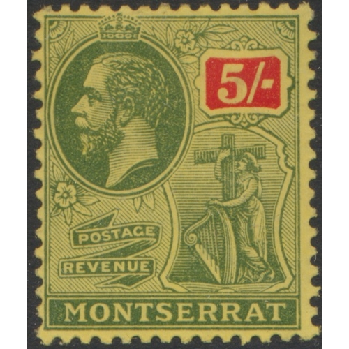 131 - Montserrat. Coln M on stockbook pages, incl 1903 vals, 1908 vals to 5/-, 1908-14 set, 1914 5/-, 1916... 