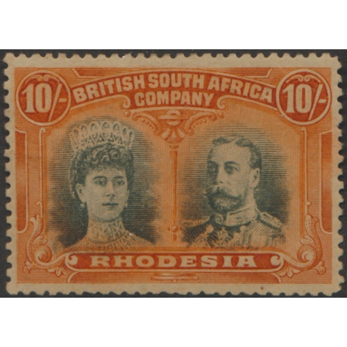 139 - Rhodesia. Mint/mused coln on stock book pages incl 1896-7 vals to 10/- unused with lower vals with l... 