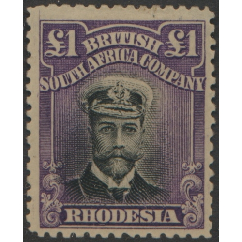 139 - Rhodesia. Mint/mused coln on stock book pages incl 1896-7 vals to 10/- unused with lower vals with l... 