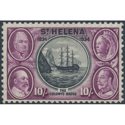 143 - St Helena. Coln M on stockbook pages, incl 1884-94 surch vals to 1/-, 1890-7 set, 1903 set, 1908-11 ... 