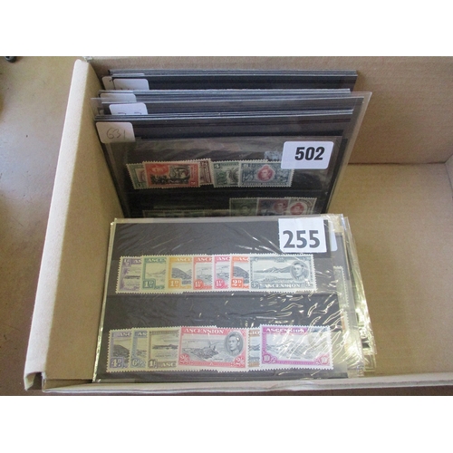 15 - KGVI-QEII BC mostly M accum on stockcards, incl 1954-62 Antigua set M, 1938-53 Ascension set M (x2),... 