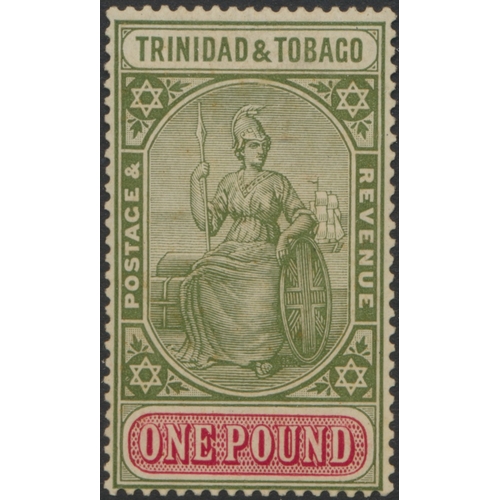 153 - Trinidad and Tobago. Coln M on stockbook pages, incl Trinidad 1883-94 set, 1896-06 vals to £1 large ... 