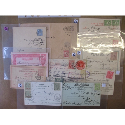 183 - Palestine. Ottoman Empire. Seln of loose cards (and a few covers), incl two covers with Jerusalem 'Q... 