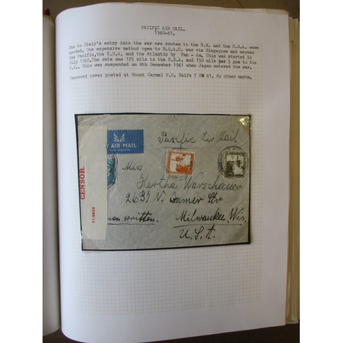 185 - Palestine. British Mandate incl British Forces in Palestine. Range of postal history in 3 albums, in... 